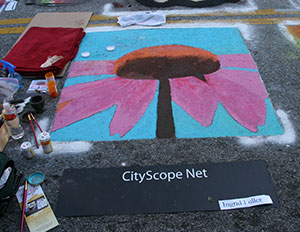 Cone Flower at Houston Via Colori Street Painting Festival