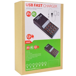 12 Port 12 Amp Fast Charge