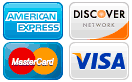 We accept American Express, Discover, Master Card and Visa credit cards